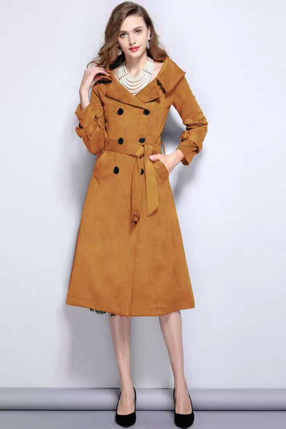 Introducing our stylish and cozy Faux Suede Winter Coat for women, designed to keep you warm and fashionable throughout the winter season. Made with high-quality materials, this coat is perfect for any occasion and is sure to become a staple in your winter wardrobe. This winter coat provides both style and warmth.