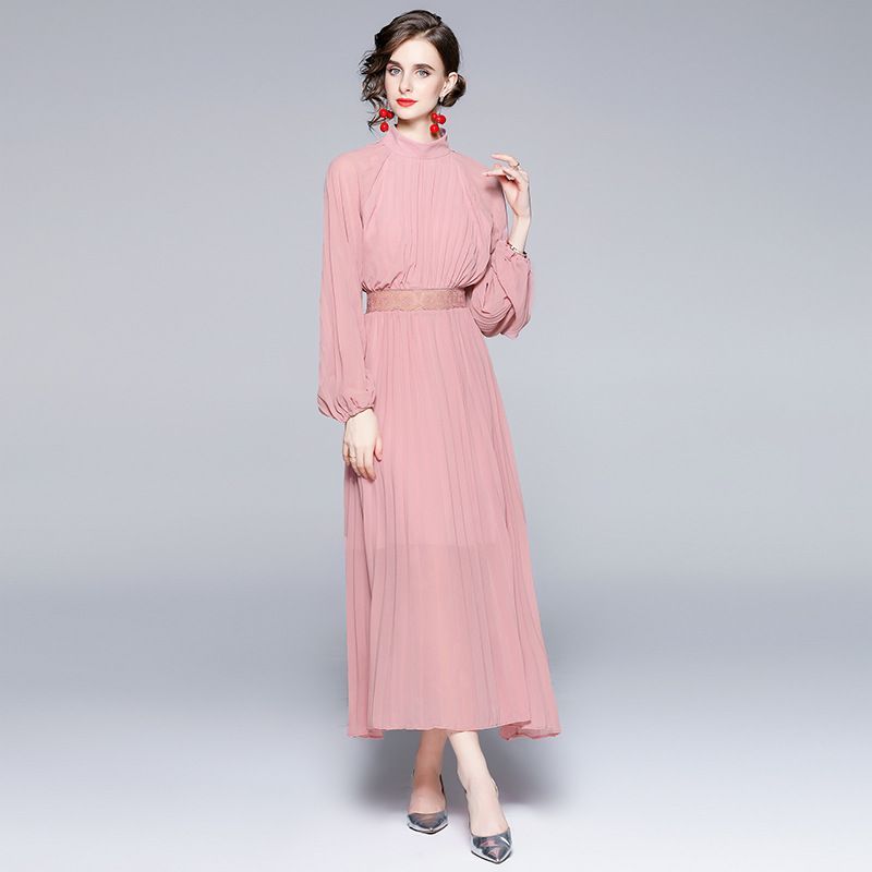 Pink Pleated Dress