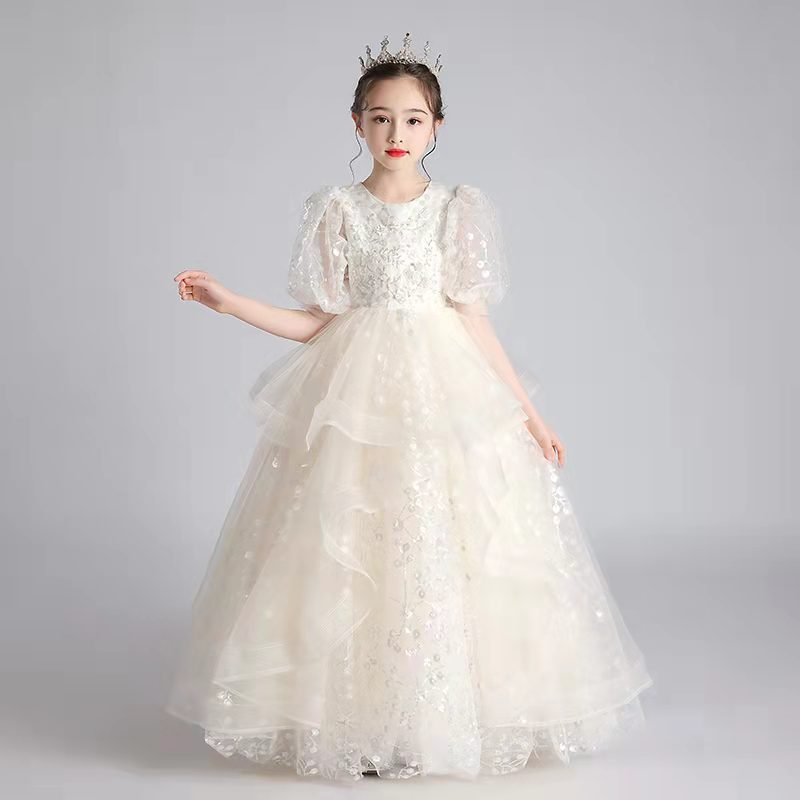 Girls Dress Royal Style Party Wedding Dress Full length