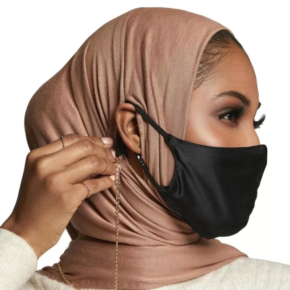 Viscose Instant Long Hijab with Ear Access, Stretchy, Breathable, Soft, and Silky